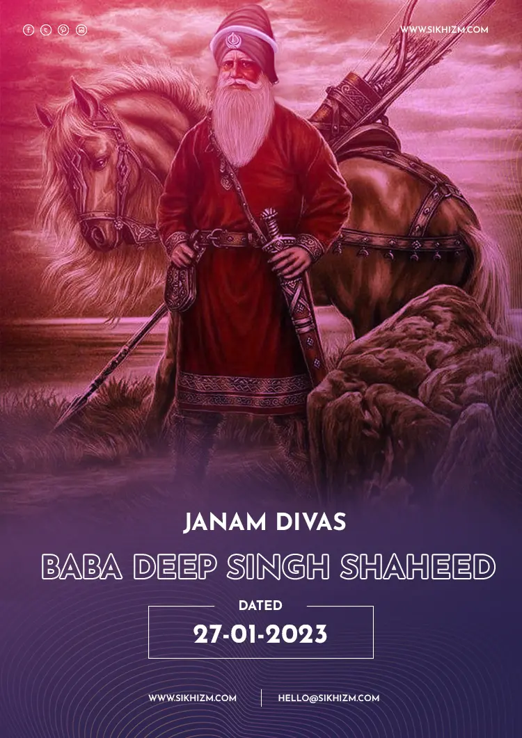 Baba Deep Singh Ji Birthday 2023 Wishes Image - Free Download