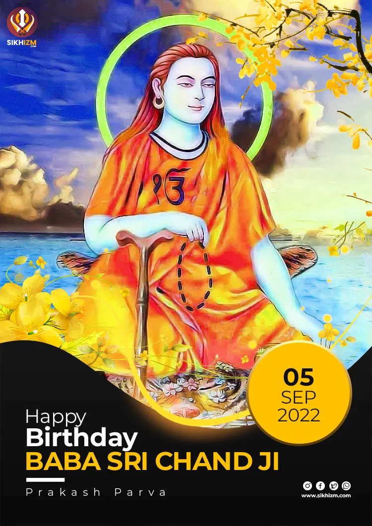Baba Sri Chand Ji Birthday 2022 Wish Image - Free Download