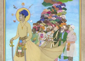 Bandi Chhor Divas Art Sri Guru Hargobind Sahib with 52 Kings by Keerat Kaur