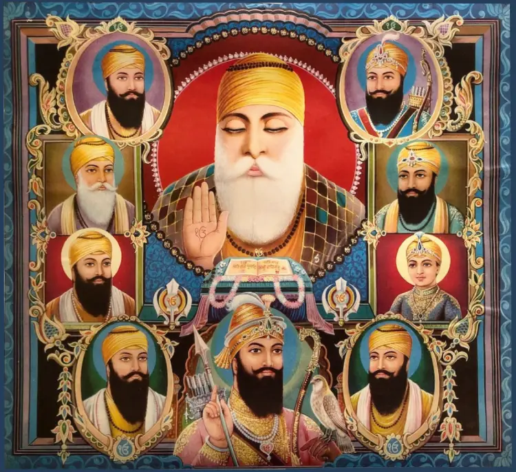 10 Guru Sahiban from Guru Nanak to Guru Gobind Singh Ji