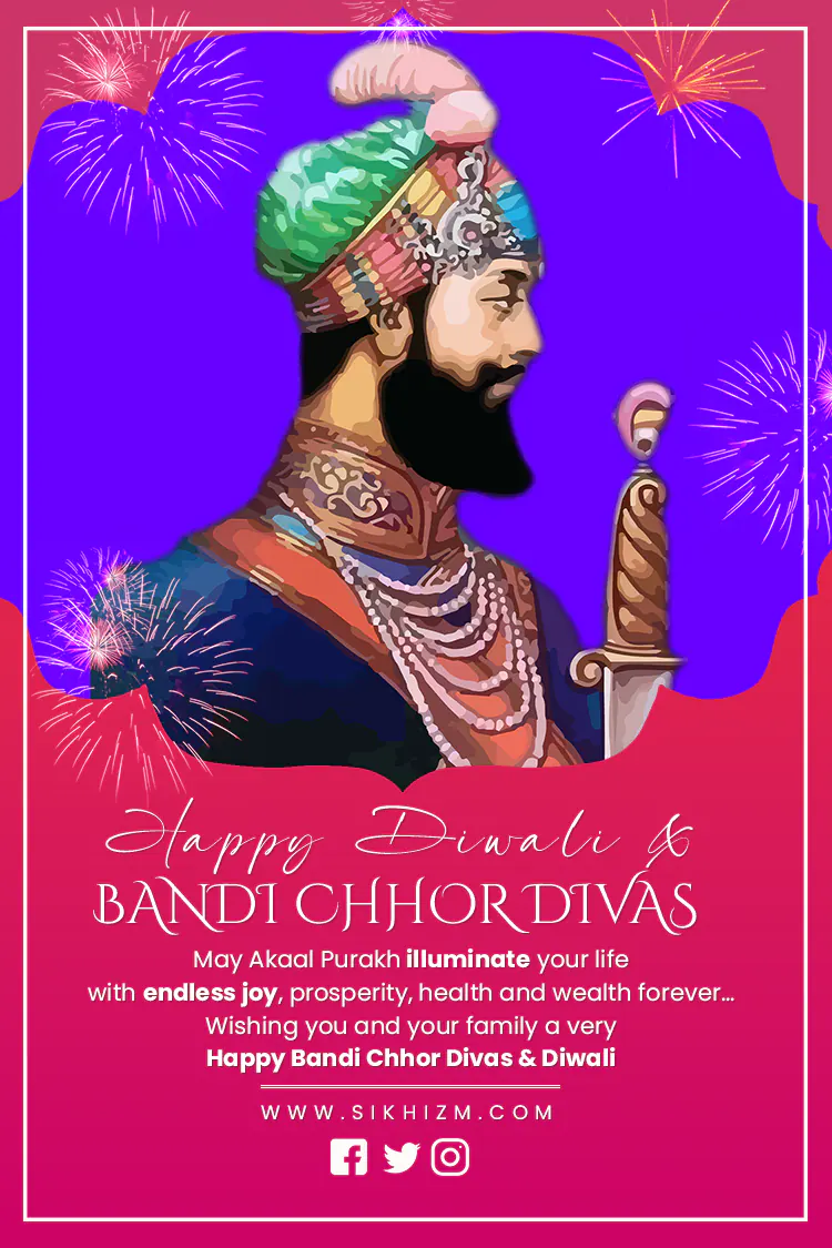 Happy Bandi Chhor Divas & Diwali 2023 Wishes Image • Download