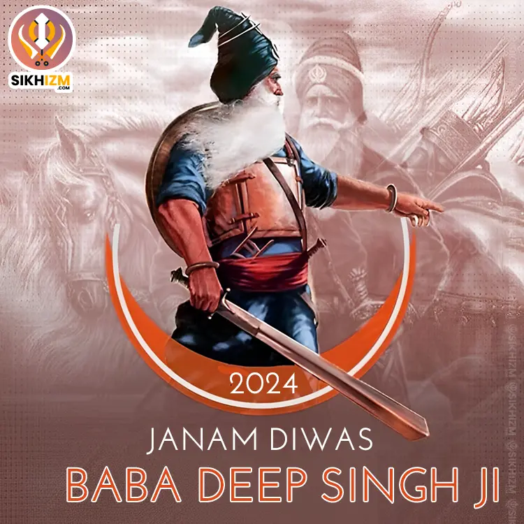 Baba Deep Singh Ji Janam Dihara 2024 • Wishes Image Download