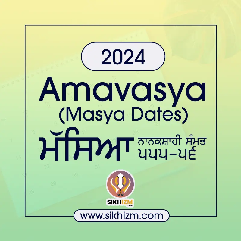 Masya Dates 2024 Nanakshahi Calendar Hindu Bikrami Samvat