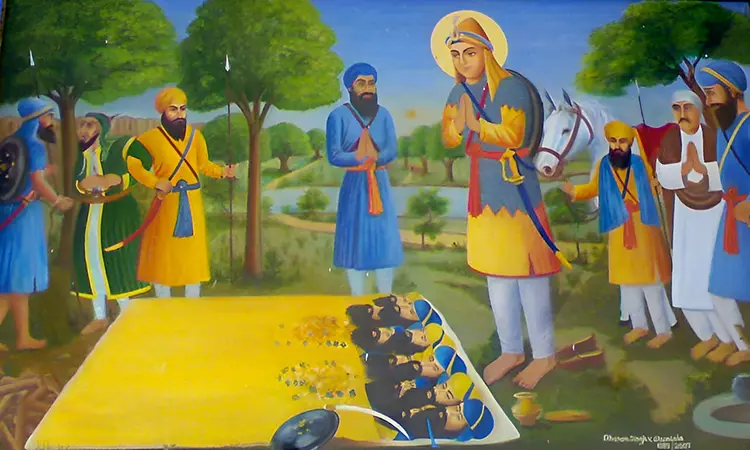 Baba Ajit Singh during the Skirmish of Bassi Kalan