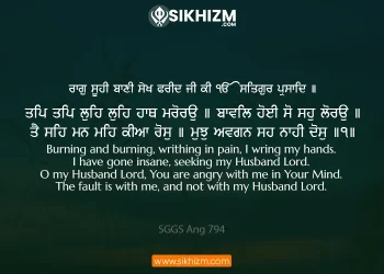 Tap Tap Luhe Luhe Hath Marorao Gurbani Quote Sikhism Wallpaper