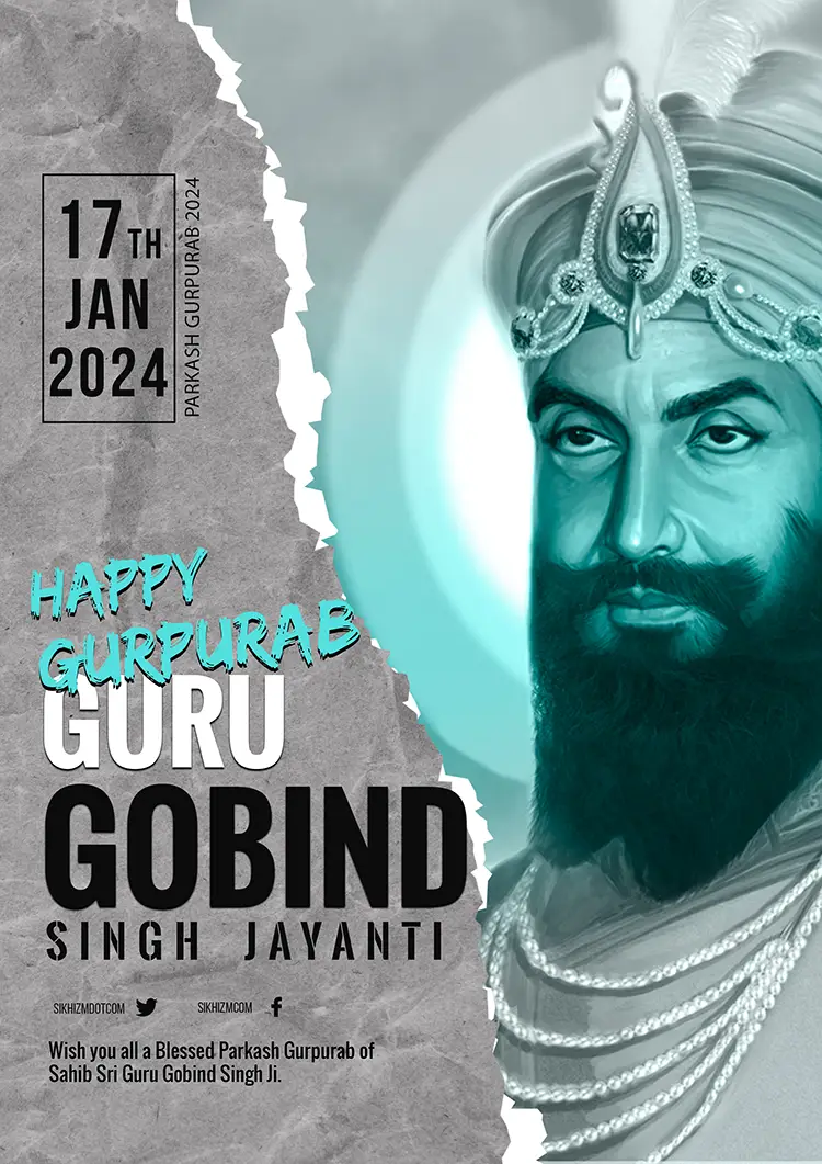 Guru Gobind Singh Birthday 2024 Wishes Image Free Download