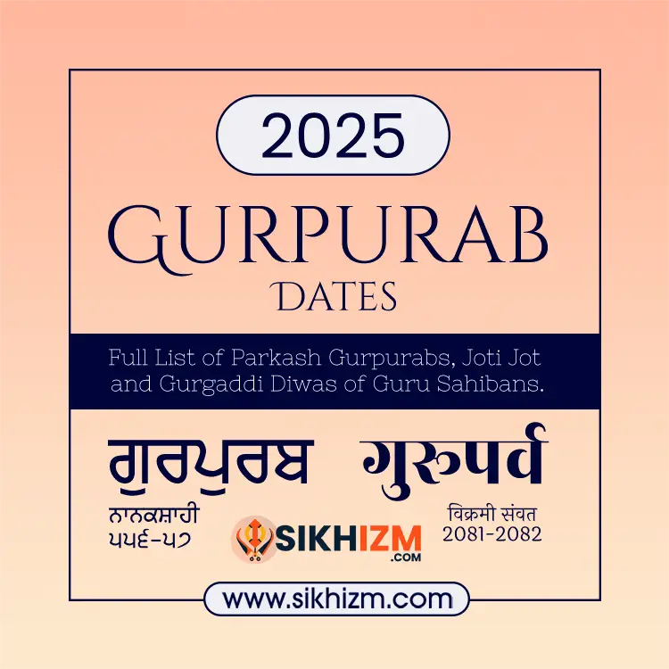 Gurpurab Dates 2025 Nanakshahi Calendar