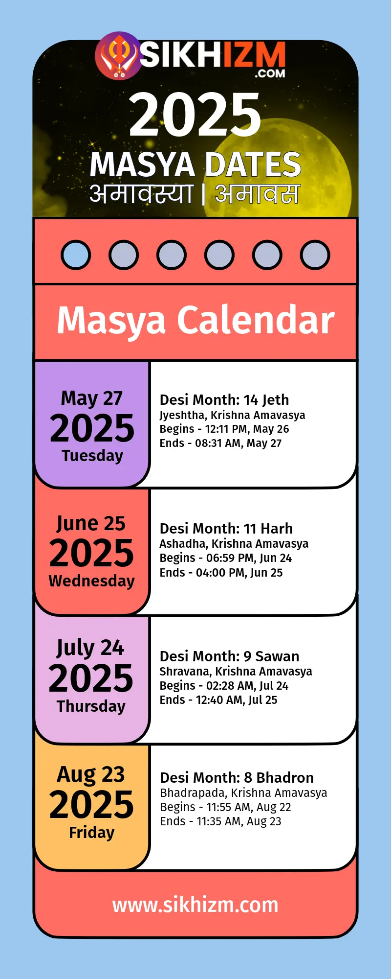 Masya Dates 2025 - May to August