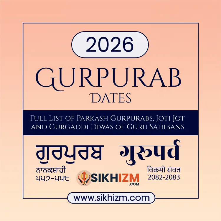 Gurpurab Dates Calendar 2026