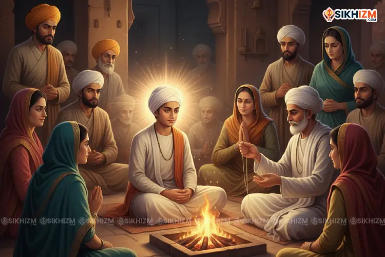Guru Nanak Dev Ji rejects the sacred thread - Janeu