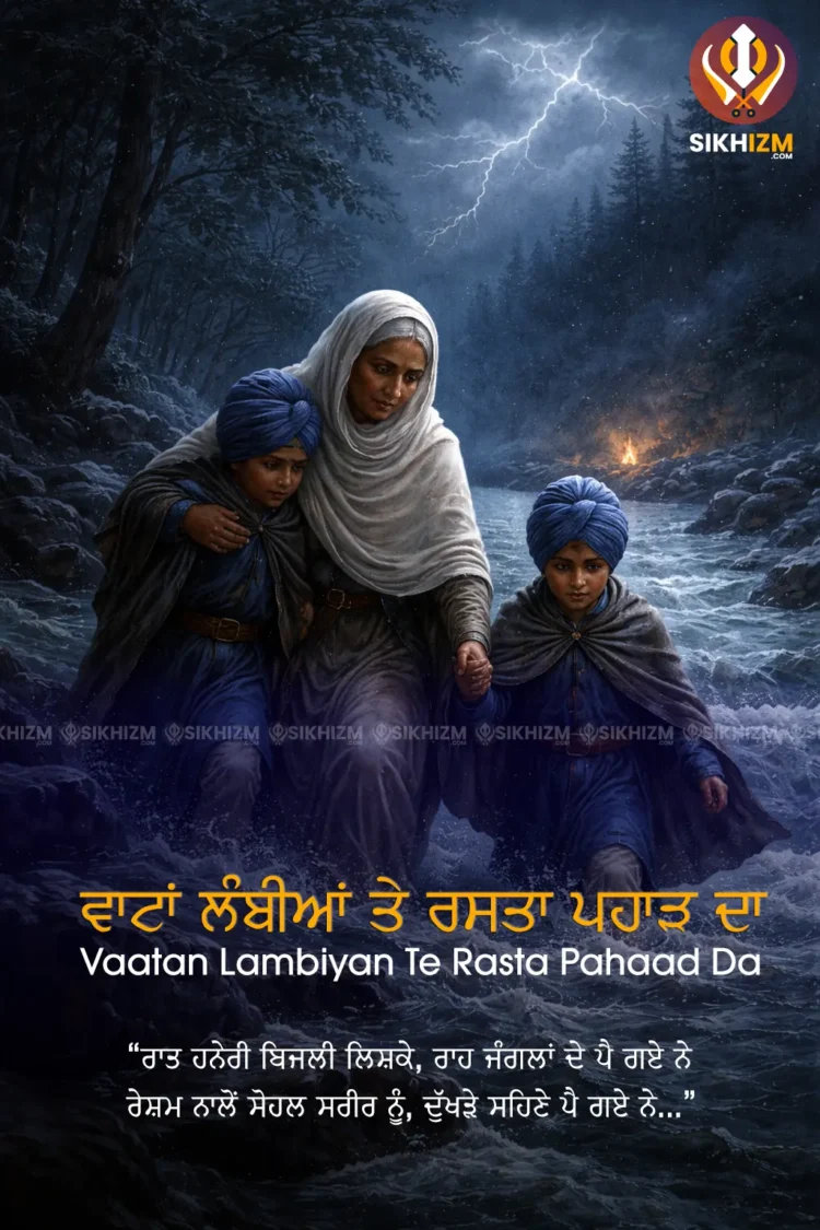 Vaatan Lambiyan Te Rasta Lyrics in Punjabi, Hindi, English
