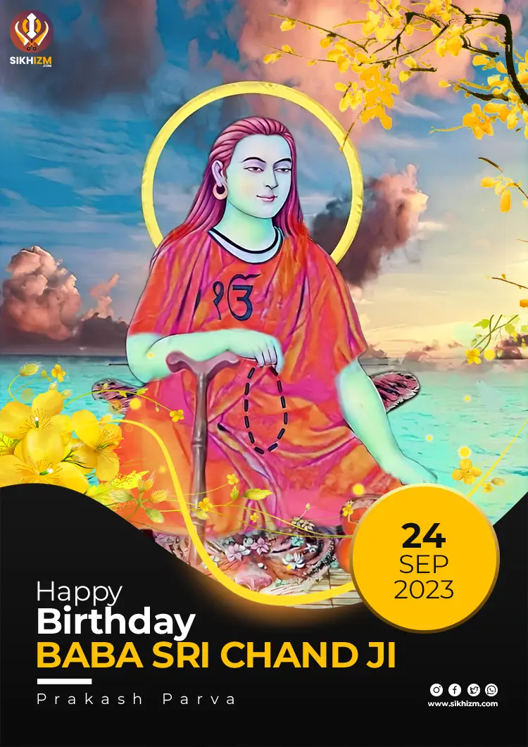Baba Sri Chand Ji Birthday 2023 Wish Image